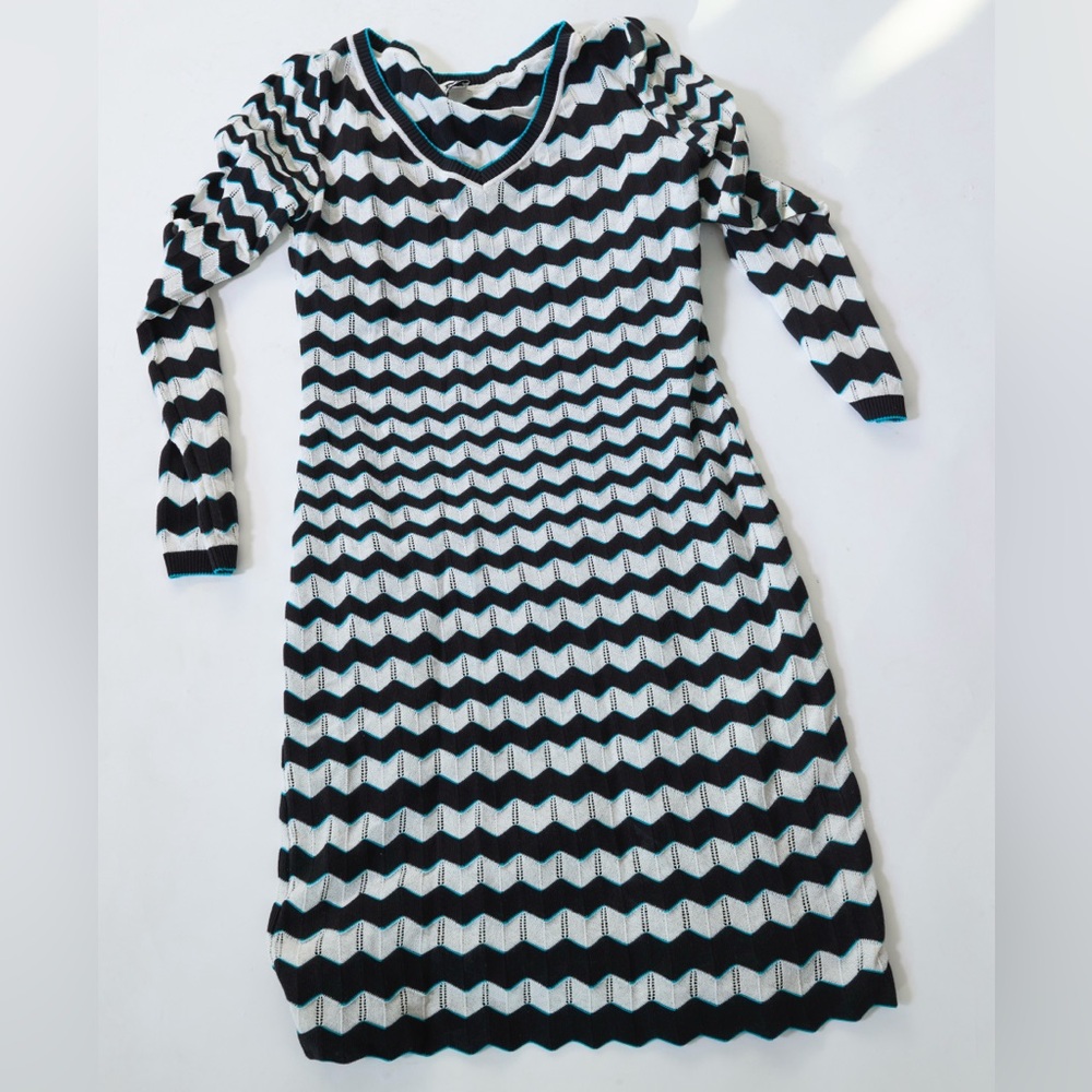 Missoni Black and White Zigzag Maxi Dress
